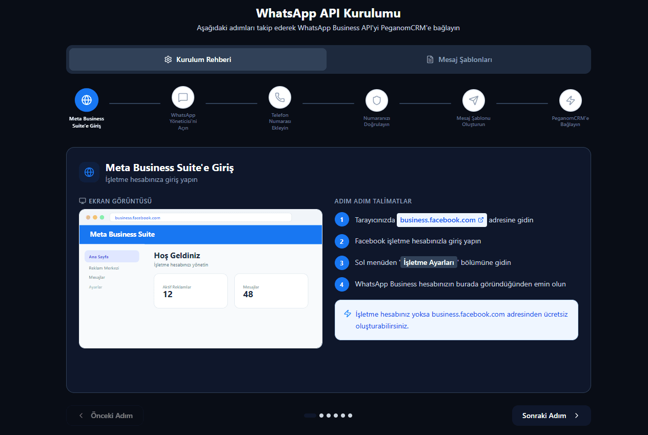 WhatsApp Business API Kurulumu